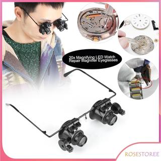 Rosestoree Rosestoree Haofy Chuyên Nghiệp Sửa Chữa Đồng Hồ Mắt 20xMagnifying Kính Lúp Thợ Kim Hoàn Dụng Cụ LED Ống Kính Kính Lúp