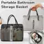 PNPIA- Giỏ tắm Tote di động Túi chống nước có tay cầm Túi vệ sinh dung tích lớn Unisex
