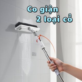 Bàn chải chà sàn Tay cầm có thể mở rộng Lông mềm cứng Phòng tắm Ngói bồn rửa Bồn rửa sạch