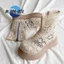 Giày Sandal Ren Đế Dày Giày Nữ Xuân Hè Phong Cách Mới Cổ Tích Phong Cách Rỗng Thoáng Khí Nhật Bản Mỏng Phong Cách Martin Boots