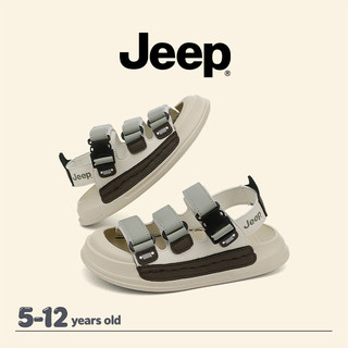 JEEP Velcro Giày Sandal Trẻ Em Mùa Hè Thoáng Khí Bé Trai Bé Gái Đế Mềm Chống Trơn Trượt Giày Đi Biển