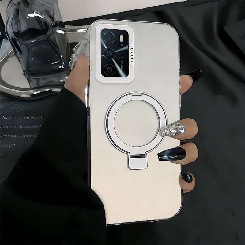 Ốp Lưng PBZZ Cho OPPO Reno 6 5Z 6Z 5g a16 a16s A94 a54s a56 a55 5G Vỏ Điện Thoại Vỏ Cứng Chống Sốc Thiết Kế Mới Thẩm Mỹ Có Giá Đỡ Màu Đen CYFXZJ02