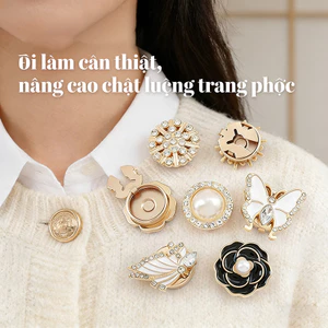 Kẹp Cộ Nam Châm Chống Trượt áo, Kẹp Trang Trí áo Len Không Cần Khâu, Phong Cách Cao Cấp