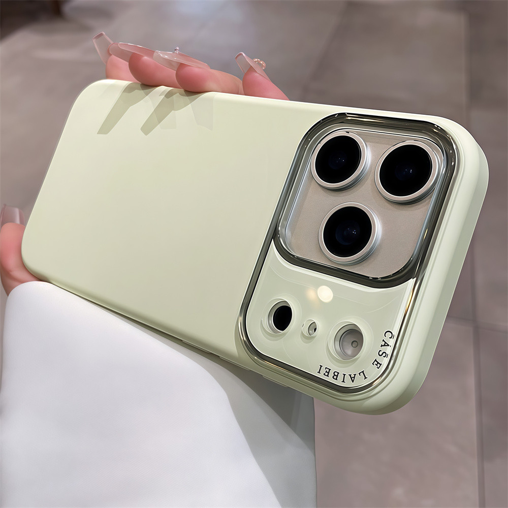 Ốp điện thoại dạng lỏng giả chống ô nhiễm đơn giản cho iPhone 17 Pro Max 12 13 14 15 16 pro max Bao gồm tất cả bảo vệ ống kính máy ảnh vỏ mềm Vỏ bảo vệ vỏ điện thoại