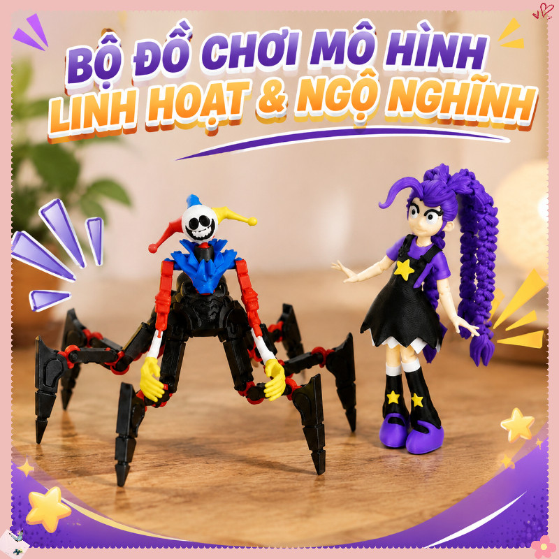 Búp Bê Hành động In 3D – Nhân Vật Lily Lovebraids Và Huggy Wuggy Từ Poppy Playtime 5, Món Quà ý Nghĩa Dành Cho Trẻ Em