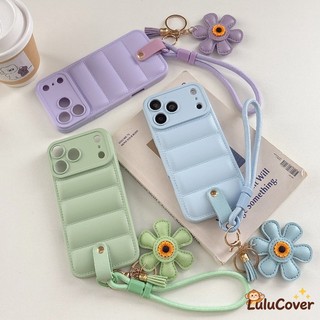 Ốp lưng mặt dây chuyền hoa tươi mùa xuân có dây đeo tay có thể điều chỉnh cho iPhone 17 Air 16E 16 15 14 13 12 11 Pro Max 6 6S Plus SE 2020 2022 Vỏ màu kẹo Vỏ mềm dễ thương