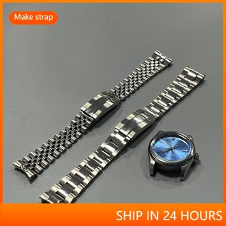 Dành cho Rolex Datejust 20mm 316 thép không gỉ bạc vòng tay hàu rắn Dây đeo năm thánh