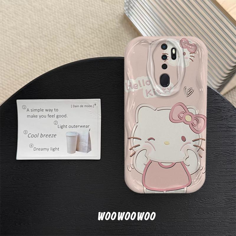 Ốp Lưng Cho OPPO A9 2020 A5 2020 Phim Hoạt Hình Kem Cặp Đôi Mèo Mềm TPU 3D Sóng Silicon Vỏ Điện Thoại