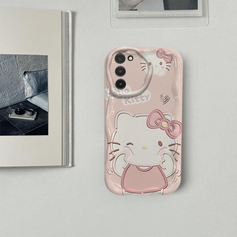 Ốp Lưng Cho Samsung Galaxy A02 A03 A02S A03S Phim Hoạt Hình Kem Cặp Đôi Mèo Mềm TPU 3D Sóng Silicon Vỏ Điện Thoại