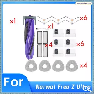 Dành cho máy hút bụi Robot Freo Z Ultra Bàn chải bên con lăn Bộ lọc HEPA Tấm lau nhà Túi đựng bụi Phụ kiện dự phòng lâu dài Tăng cường hiệu quả làm sạch