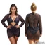 Đồ bơi nữ cỡ lớn, áo ngực dây chấm bi, quần lót thun dài tay - Bộ bikini 3 món