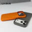 Ốp Lưng Likgus Da PU Cho iPhone 17 Pro Max - Viền Camera Khung Nổi, Sạc Từ Tính, Chống Sốc Sang Trọng
