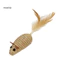 Đồ chơi mèo Sisal dệt bằng tay tự nhiên – Chuột bi Sisal tương tác có lông vũ và chuông Dụng cụ cào nhai bền cho mèo con và mèo Đồ chơi thú cưng vui nhộn Đồ chơi mèo con