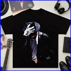 Áo thun unisex tay ngắn phong cách Michael Jackson thời kỳ 90, chất liệu cotton dày