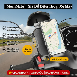 Giá Đỡ Điện Thoại Xe Máy Chống Sốc Mưa Chống Nắng Chống Trộm Phù Hợp Với 4.7-7.2 Inch Điện Thoại Xe Đạp