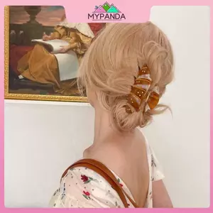 Kẹp tóc cá mập hình croissant dễ thương, sáng tạo - phụ kiện tóc cho nữ giới ngọt ngào mỗi ngày