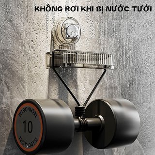 Giá đỡ xà phòng treo tường Giá xả vòi hoa sen Không cần khoan chân không Silicone ABS Bồn rửa phòng tắm Nhà bếp