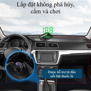 GPS HUD Đồng hồ tốc độ Đầu hiển thị LED kỹ thuật số Báo động tốc độ ô tô USB Beidou Tự động bật tắt