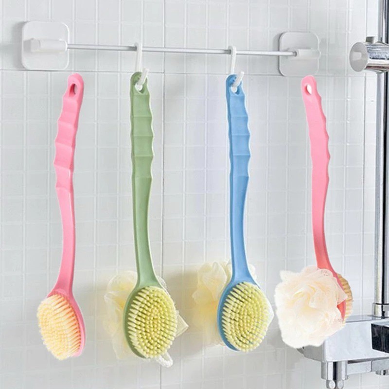Cây Chà Lưng 2 Mặt Cây Tắm Chà Lưng Kèm Bông Tắm Dễ Dàng Kì Cọ Sau Lưng