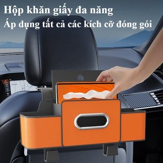 Ghế ngồi ô tô Người tổ chức Mặt sau Khăn giấy da Cốc Móc điện thoại Móc treo ẩn Bảo quản chống thấm nước