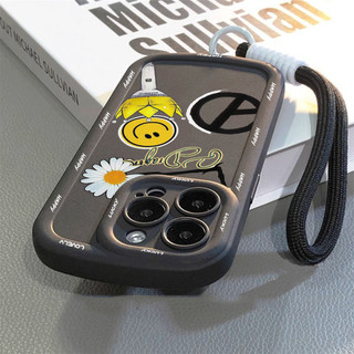 Ốp điện thoại hình hoa cúc và mặt cười G-Dragon cho iPhone 17 / 16pro Max / 15Plus / 14 / 13 / 12 / X / 7 / 11 Vỏ mềm silicon mờ trọn gói bền chống rơi