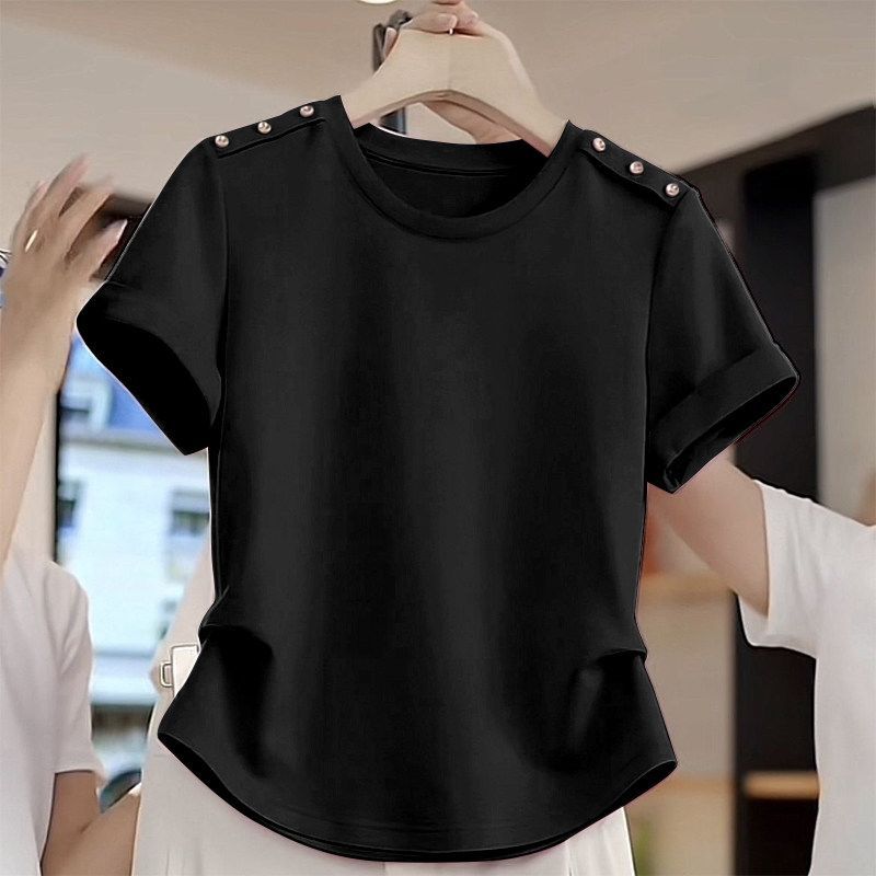 Áo thun mùa hè tay ngắn thời trang mới dáng rộng thường ngày dành cho nữ
