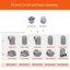 Đầu nối tải nặng hình chữ nhật HDC-HA-003 / 4 / 5 lỗ 6 chân 8 lõi Ổ cắm hàng không chống nước Nam Nữ Mông Cắm
