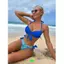 Dễ Thương Bikini Ảnh Backless Hoa Siêu Cổ Tích Gợi Cảm Màu Trơn Bikini Đồ Bơi Eo Áo Bơi Lớn Cốc