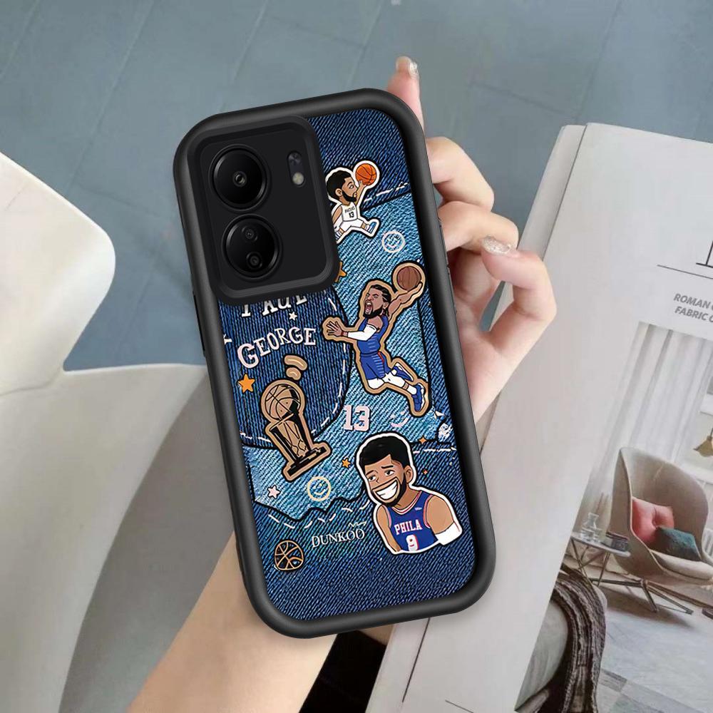 Ốp Lưng Cho Redmi 13C / POCO C65 Hoạt Hình Silicon Bé Gái Mềm Vỏ Điện Thoại TPU Bóng Rổ Cà Ri Mắt Thiên Thần Chống Sốc Ốp Lưng