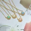 Châu Âu Mỹ Retro ins Ngôi Sao Nổ Hoa Mặt Trời Full Zirconi Sáng Giả Opal Mặt Dây Chuyền Vòng Cổ Nữ Trang Sức