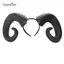 AqToCna 1 Cái Ác Quỷ Gothic Gothic Gothic Gothic Cosplay Halloween Mũ Chống Đỡ Handmade Anime Cừu Sừng Băng Đô Phụ Kiện AqToCna