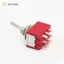 JCSYFAC 1 Chiếc 9Pin Chuyển Đổi Công Tắc Đỏ 2 / 3 Vị Trí ON-ON DPDT Mini Chuyển Đổi Công Tắc 5A / 125V-2A / 250V AC MTS-402 Nút Nhấn Công Tắc Mới