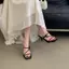 TT 2026 Phong Cách Mới Mũi Vuông Chấm Bi Dép Nữ Nơ Dây Dép Dép Sandal