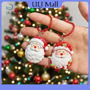 ULJ 2 / 3 Chiếc Dễ Thương Giáng Sinh Ông Già Noel Móc Khóa Mặt Dây Xích Điện Thoại Túi Treo Trang Trí Bapa Charm Móc Khóa Phụ Kiện Quà Tặng.