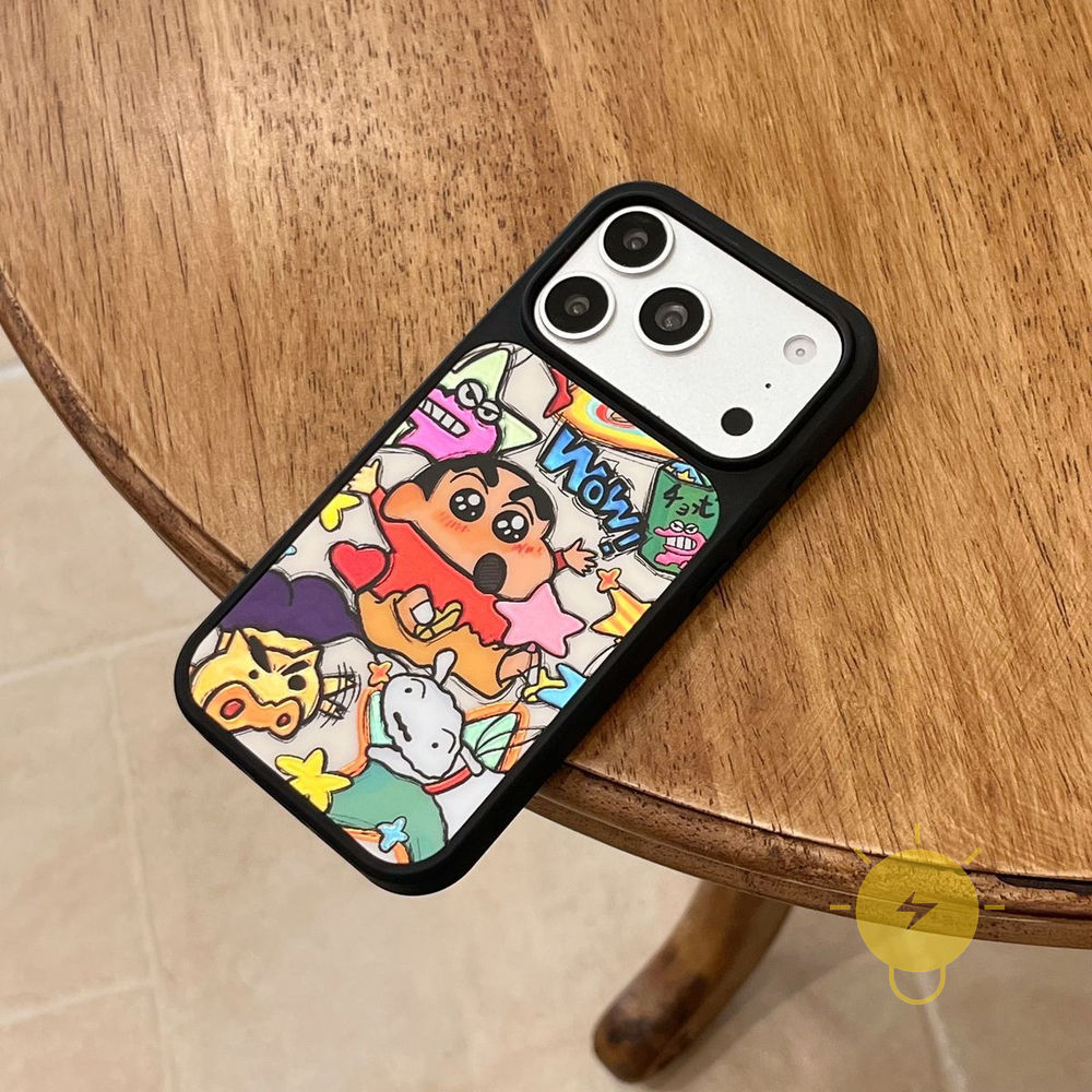 Phone Case For iPhone 17 Pro Max 16 15 14 13 TPU Cartoon Gilding Aesthetic Korean Cute