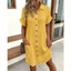 Vintage Nữ Chắc Chắn Mini Đầm Thời Trang Mùa Hè Cổ Chữ V Ba Quater Tay Cotton Vải Lanh Đầm Nữ Ngày Lễ Vestidos