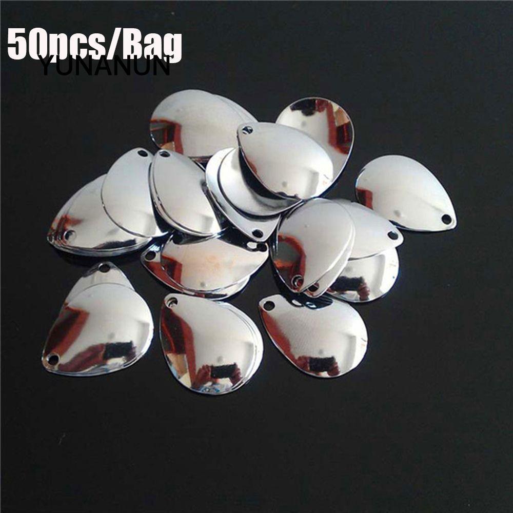 Yunaun 50 Chiếc Thìa Xoay Kim Loại Kim Sa Lấp Lánh Rung VIB Mồi
