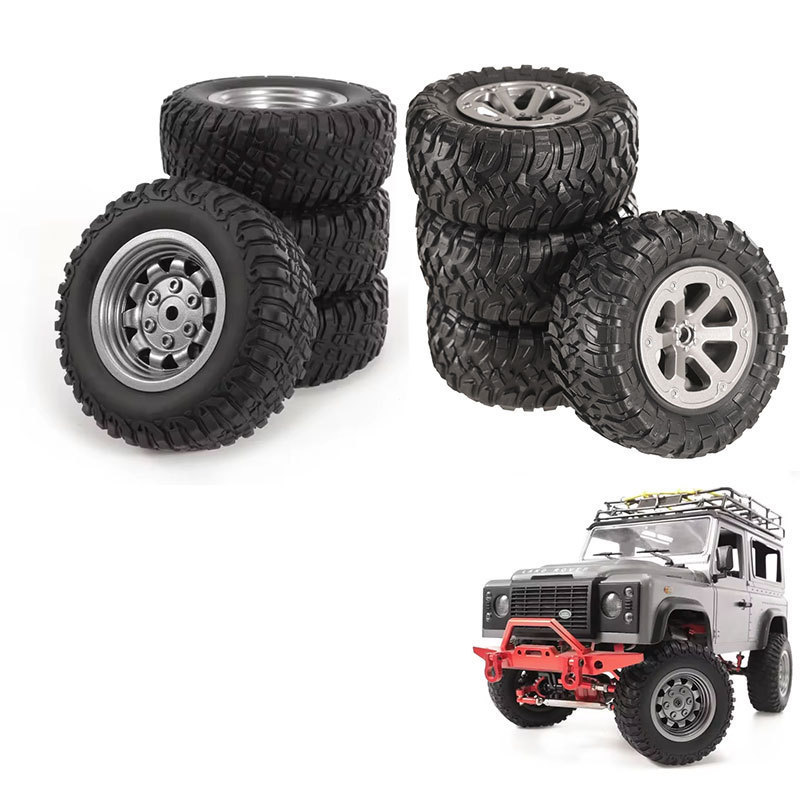 4 Bánh xe RC cao su 75mm 5mm Hex MN99S cho MN98 MN82, WPL C24-1 B36 D12 C64 D74-1 Nâng cấp xe địa hình, Lốp RC hiệu suất cao