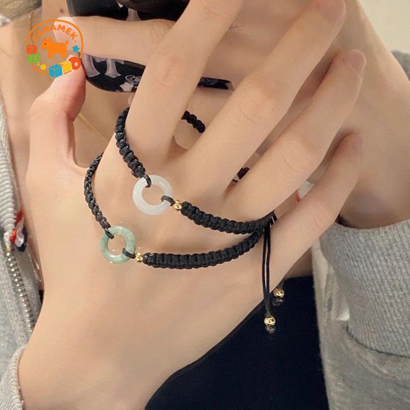 CANAMEK Luy Cặp Đôi Vòng Tay Hòa Bình Bule Tay Dệt Vòng Tay Vintage Bạn Gái Quà Tặng Sinh Nhật CSF