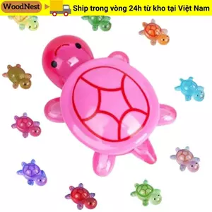 WOODNEST 100 Chiếc Rùa Dạ Quang, Dopamine Màu Phát Sáng Ban Đêm Động Vật Nhựa Mini, Hoạt Hình DIY Thu Nhỏ Các Bức Tượng Nhỏ Trang Trí Vườn Cổ Tích