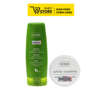 COMBO Kem Dưỡng Da Tay & Móng Ô Liu Ziaja 80ml Và Sáp Vaseline Bảo Vệ Giữ Ẩm Ziaja 30ml