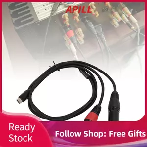 Apill Cáp âm thanh Sanpyl Type C đến XLR 2 đầu ra Bộ khuếch đại công suất nam với chip giải mã HiFi cho máy trộn Loa Điện thoại Máy tính Máy tính bảng Plug and Play (1m