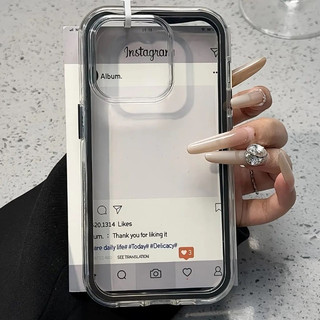 Ốp điện thoại cho Iphone 17 16 15 14 13 12 11 Plus / Pro Vỏ mềm sáng tạo trong suốt viền ba trong một