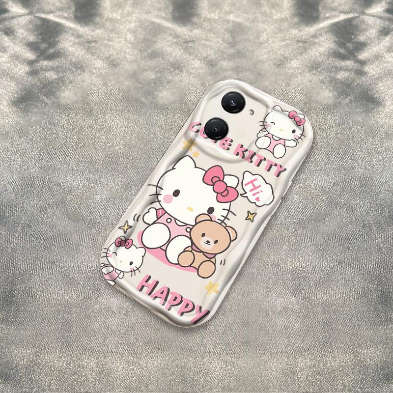 Thích hợp cho VIVO Y03 Y03T Y18 Y18S Y18T Y18E Điện thoại thông minh 3D TPU mềm Kitty Rilakkuma Vỏ điện thoại chống sốc