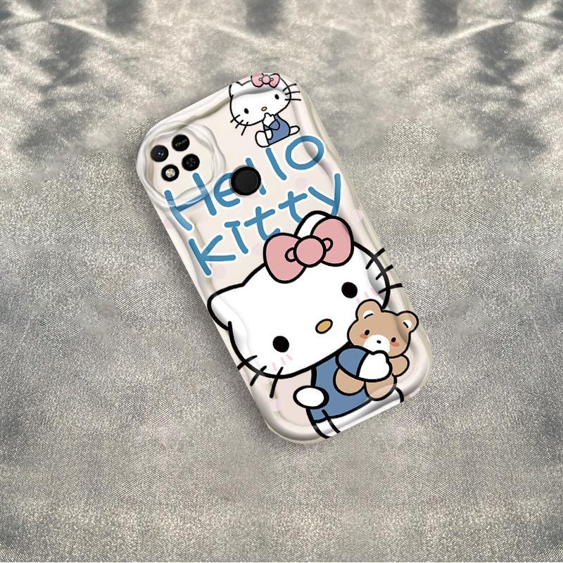 Thích hợp cho Redmi 9C 10A 3D Wave Soft TPU Kitty Rilakkuma Vỏ điện thoại chống sốc