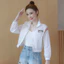Áo khoác chống nắng màu hồng dành cho nữ, áo khoác ngắn mỏng, chống tia cực tím