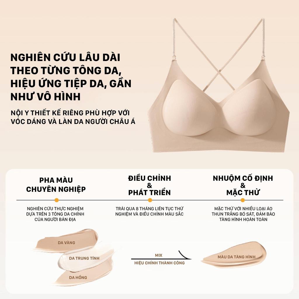 (Cổ Yếm) Bra Áo Lót Su 3 Kiểu Mặc Không Gọng Không Lộ Viền Unilove Cho Áo Yếm Áo 2 Dây Hở Lưng 6339