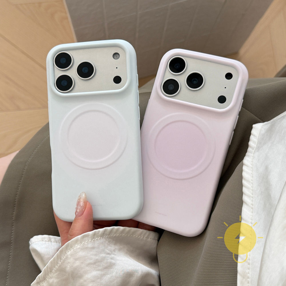 Phone Case For iPhone 17 Pro Max 16 15 14 13 TPU Magnetic Smudge Soft Aesthetic Korean Cute