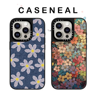 Ốp điện thoại gương chất lượng cao CASENEAL Vintage Daisy Thích hợp cho iPhone 17ProMax 17pro 17 air 16promax 16 15promax 15 14promax 13 13promax Ốp lưng cứng chống rơi thời trang