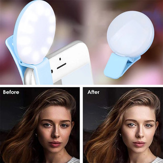 Có Thể Điều Chỉnh 3 Cấp Đèn Mini Selfie Vòng LED Lấp Đầy Ánh Sáng Kẹp Trên Điện Thoại Di Động Laptop Đèn Ringlight Chụp Ảnh Phụ Kiện Điện Thoại
